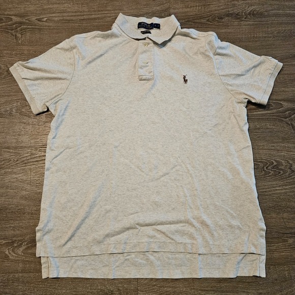 Polo Ralph Lauren Other - Polo‎ Ralph Lauren Polo Shirt Mens Large Beige Pima Soft Touch Short Sleeve